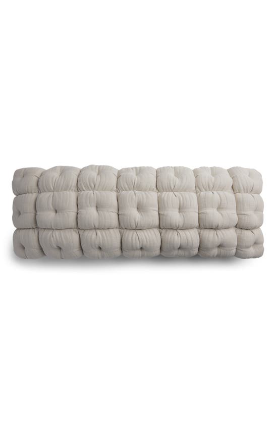 Shop Parachute Cloud Cotton & Linen Puff Pillow Cover In Bone