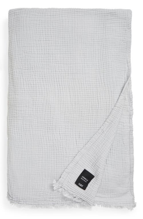 HAY Crinkle Cotton Bedspread in Cool Grey at Nordstrom, Size King