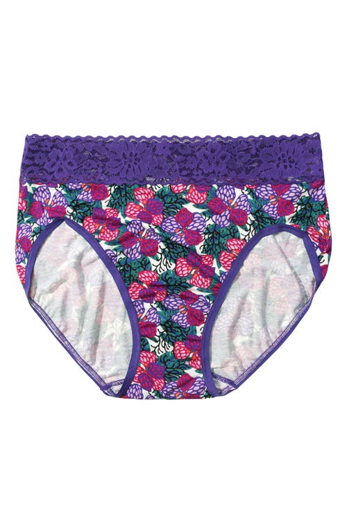 Hanky Panky Dreamease Floral Print French Briefs In Loves Me/loves Me Not