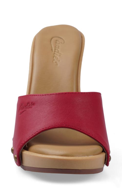 Candies Candie's Antonella Slide Sandal In Red Leather