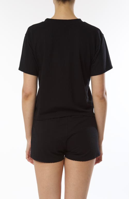 Andine Holland Lace-trim French Terry Top In Black