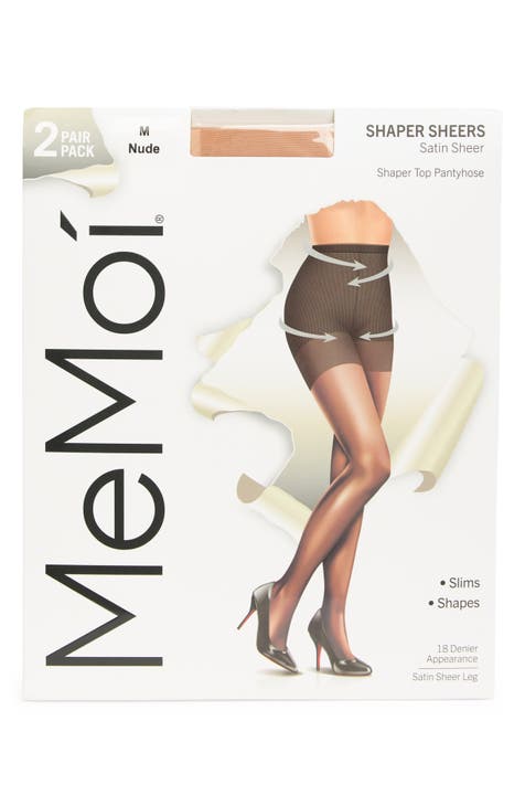 MeMoi Women's Sheer Dot Flocked Nylon Tights Black Small/Medium at
