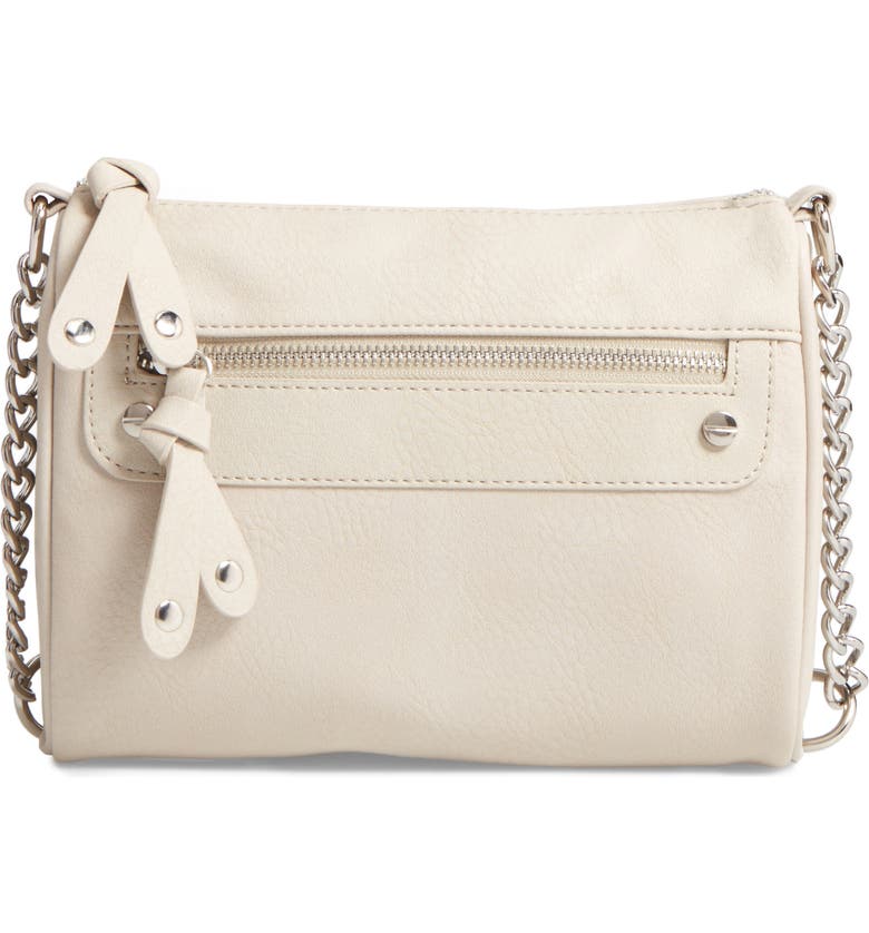 BP. Double Stud Crossbody Bag, Main, color, GREY