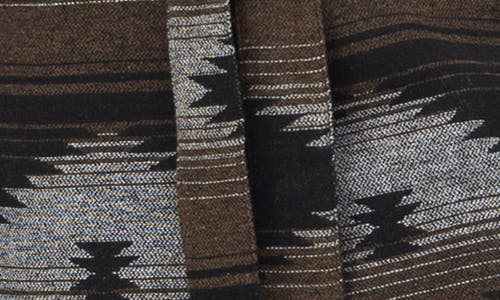 Frye Mixed Print Fringe Trench Coat In Aztec