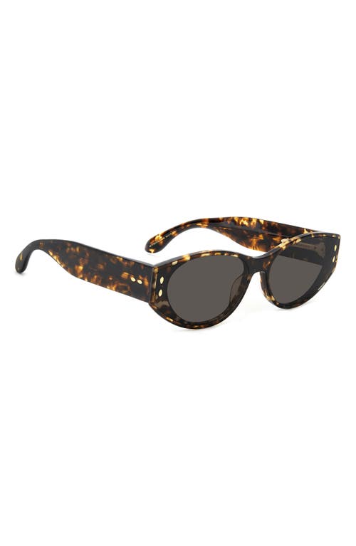 Isabel Marant 64mm Oversize Oval Sunglasses In Havana/grey