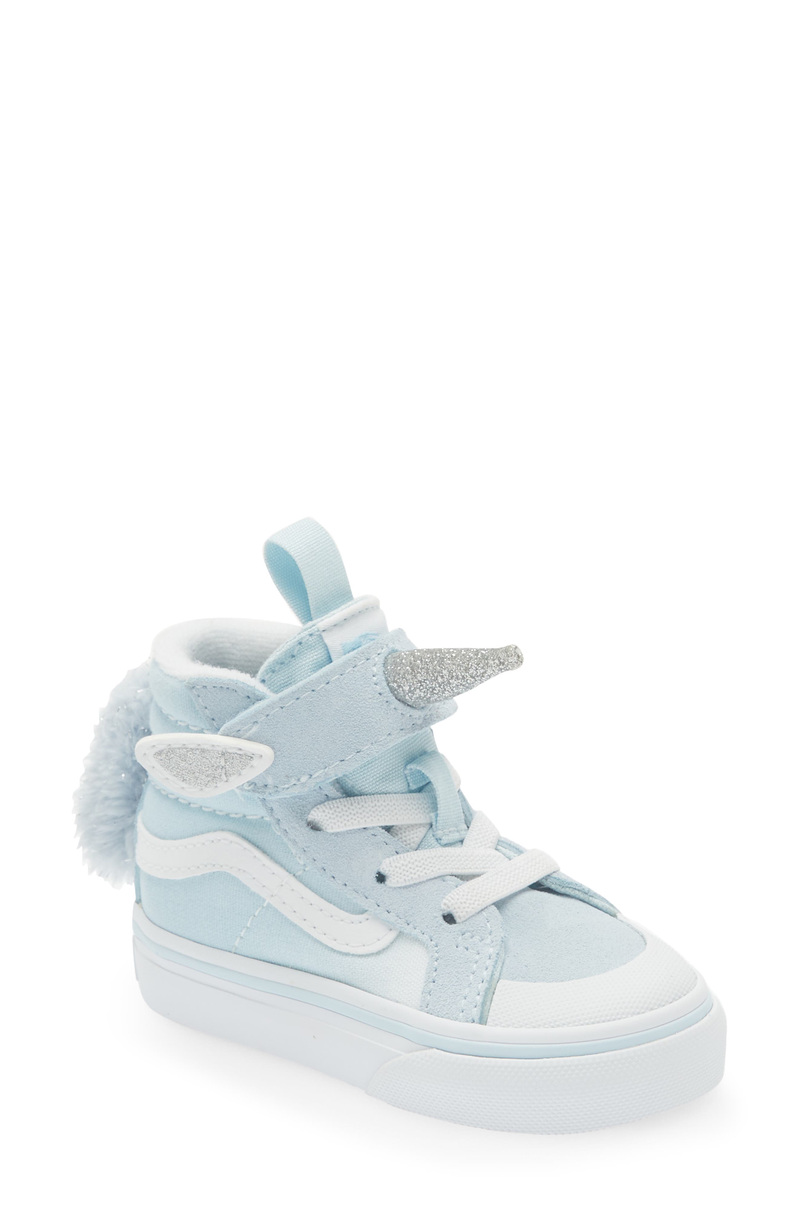 Vans Kids' Unicorn SK8-Hi Sneaker in Unicorn Delicate Blue/Silver
