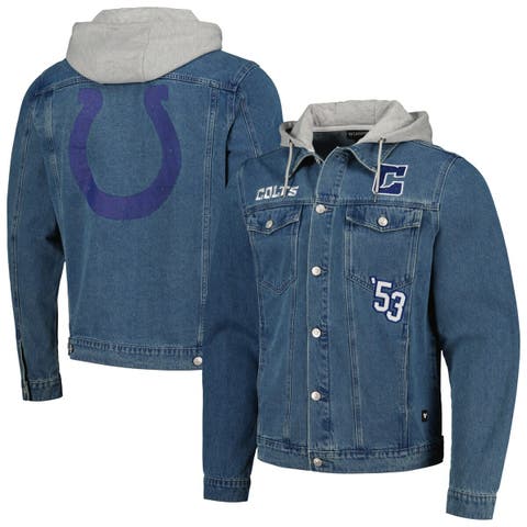 The Wild Collective Men's The Wild Collective Navy Dallas Cowboys Metallic  Bomber Full-Snap Jacket