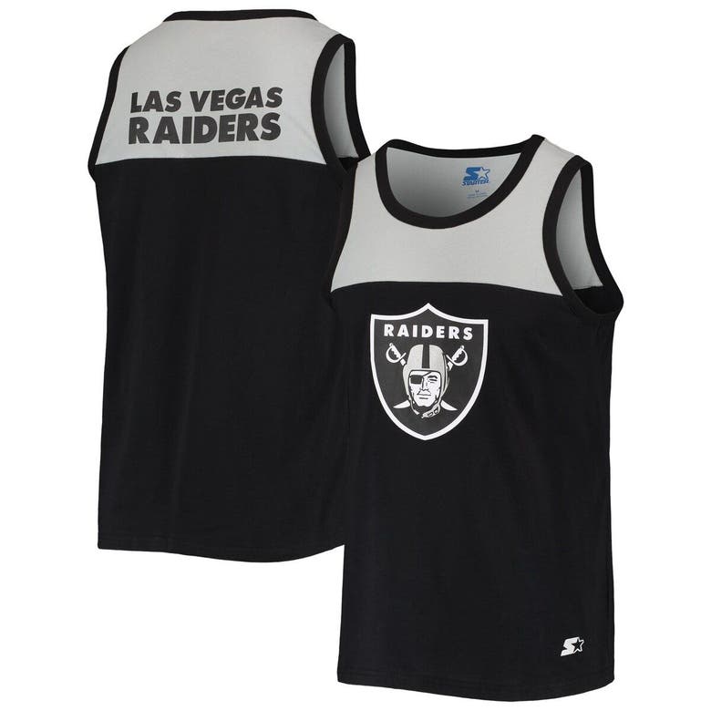 Men's Starter Black Las Vegas Raiders Highlight Reel Tank Top