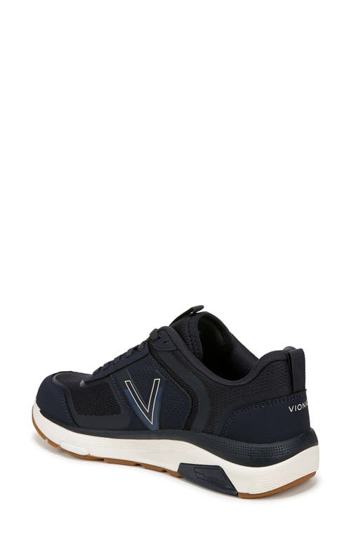 Shop Vionic Strider Tech Walking Shoe In Navy Blazer