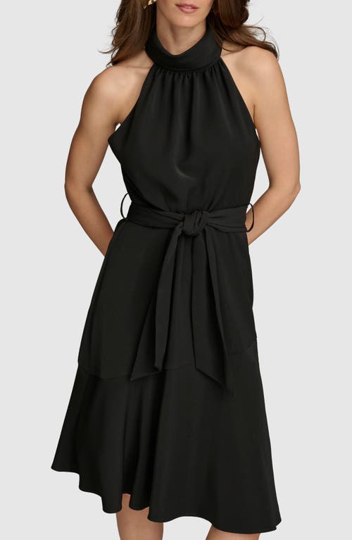 Shop Donna Karan New York Sleeveless A-line Dress In Black