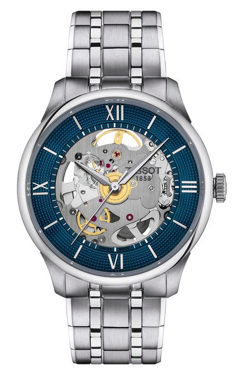 Tissot Chemin Des Tourelles Bracelet Watch, 39mm In Blue/silver