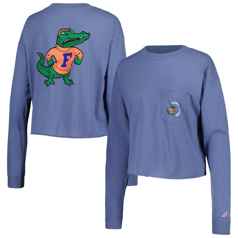 Shop League Collegiate Wear Royal Florida Gators Clothesline Midi Long Sleeve Cropped T-shirt