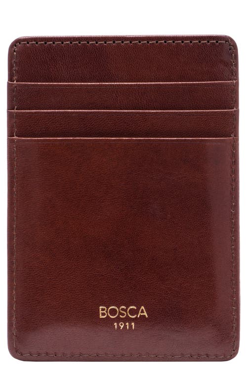 Bosca Old Leather Front Pocket Wallet in Dark Brown