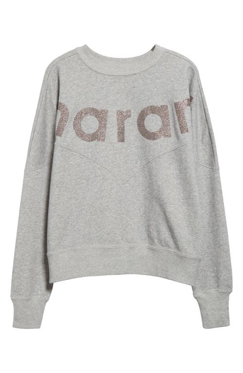 Shop Isabel Marant Étoile Houston Logo Graphic Sweatshirt In Grey/silver