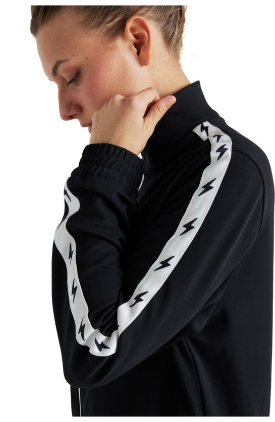 Shop Electric Yoga Bolt Track Jacket In Black/white