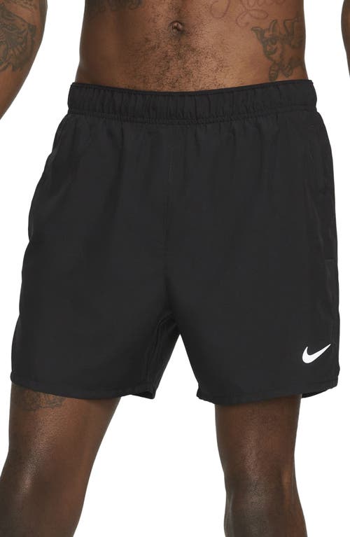 Nike Dri-fit Challenger 5-inch Brief Lined Shorts In Black