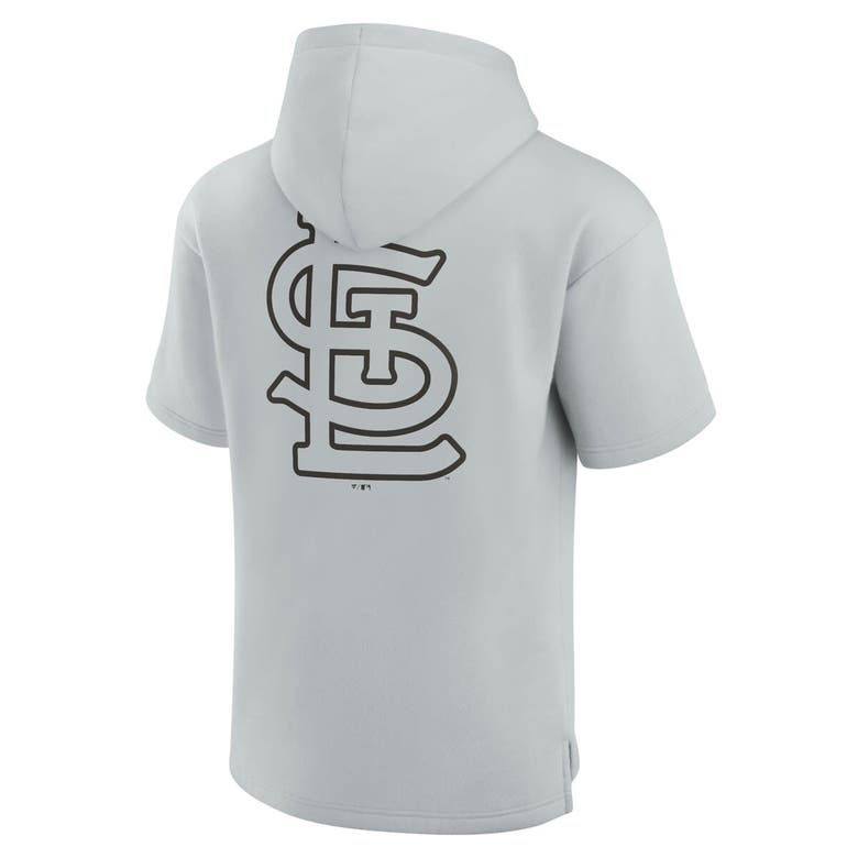 Shop Fanatics Signature Unisex  Gray St. Louis Cardinals Elements Super Soft Fleece Short Sleeve Pullover