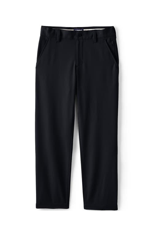 Shop Lands' End Boys Iron Knee Active Chino Pants In Black