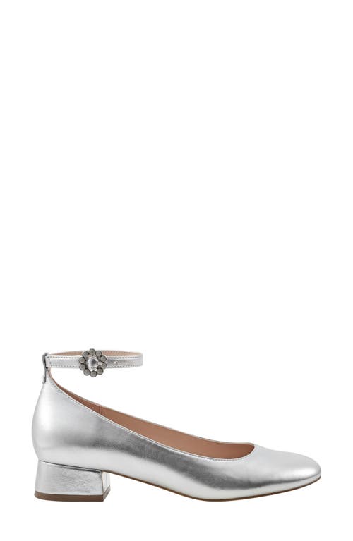 Shop Bandolino Lexy Ankle Strap Pump In Silver