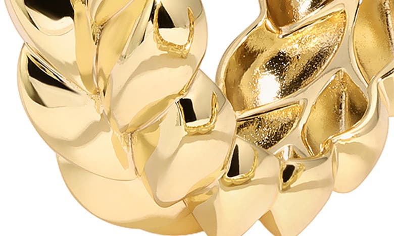 Shop Lili Claspe Frida Large Braided Hoop Earrings In Gold