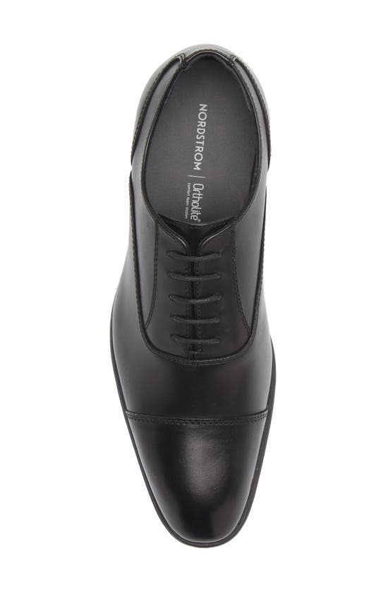 Shop Nordstrom Dane Cap Toe Oxford In Black Leather