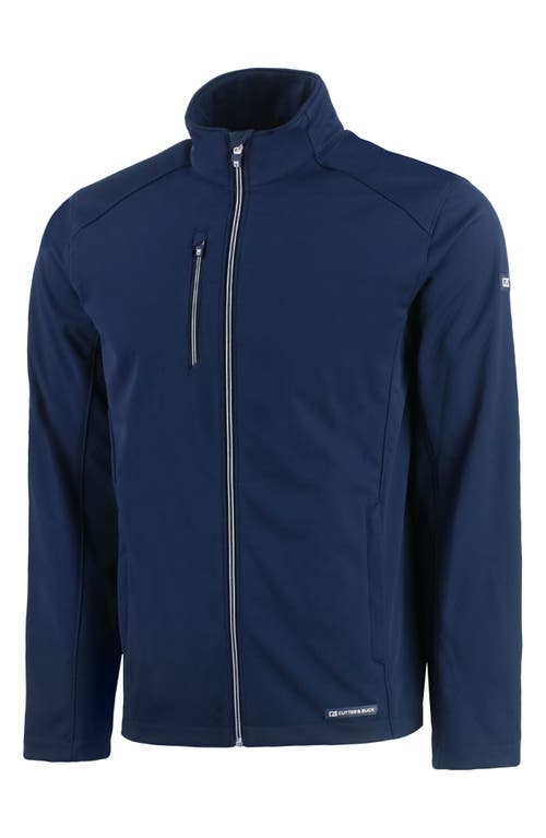 Evoke Water Resistant Full Zip Jacket in Navy Blue