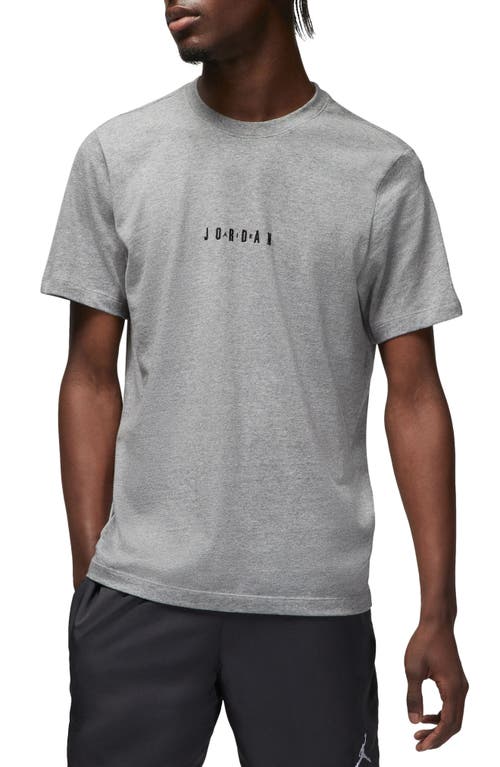Nike Jordan Embroidered Crewneck T-shirt In Gray