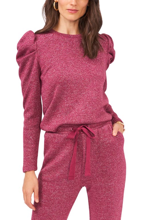 1.STATE Puff Shoulder Metallic Knit Top at Nordstrom,