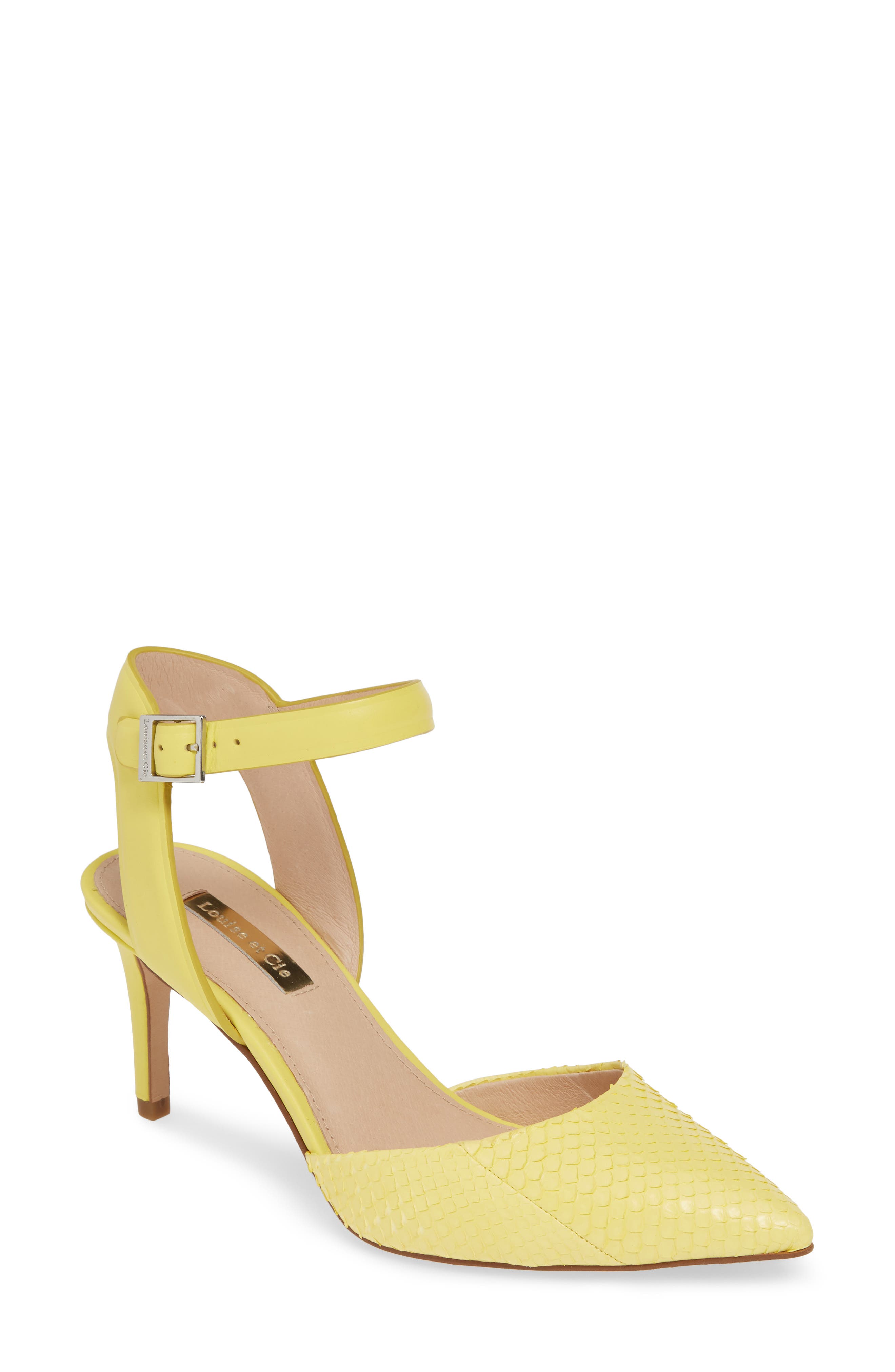 Louise Et Cie Kota Ankle Strap Pump, Yellow