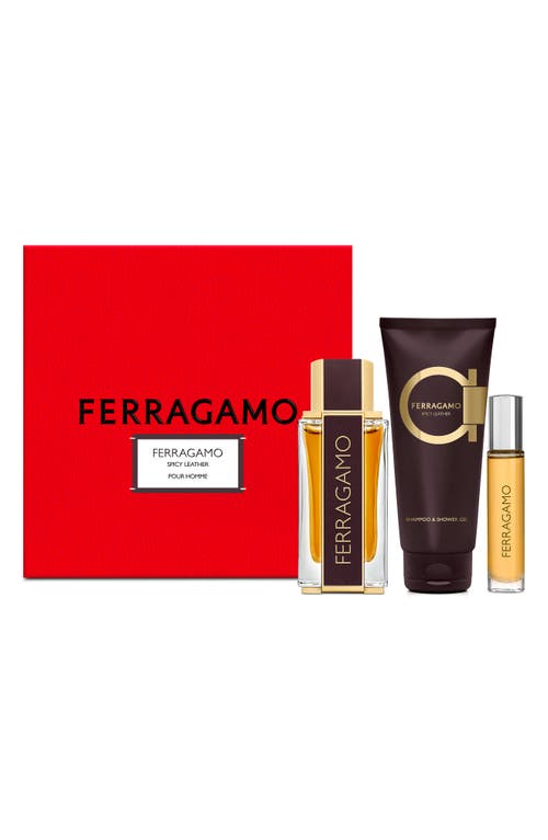 Ferragamo Spicy Leather Eau De Parfum 3-piece Gift Set $159 Value In No Color