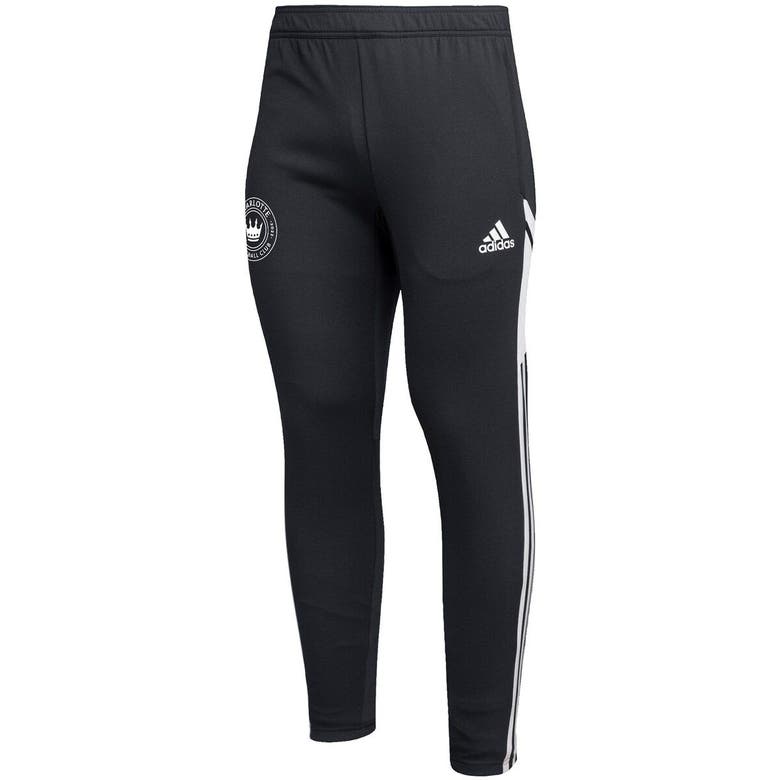 ADIDAS ORIGINALS ADIDAS BLACK/WHITE CHARLOTTE FC TRAINING AEROREADY PANTS