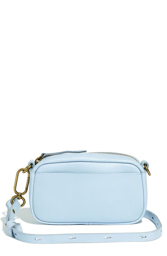 Madewell Mini The Leather Carabiner Crossbody Bag In Dusty Pool