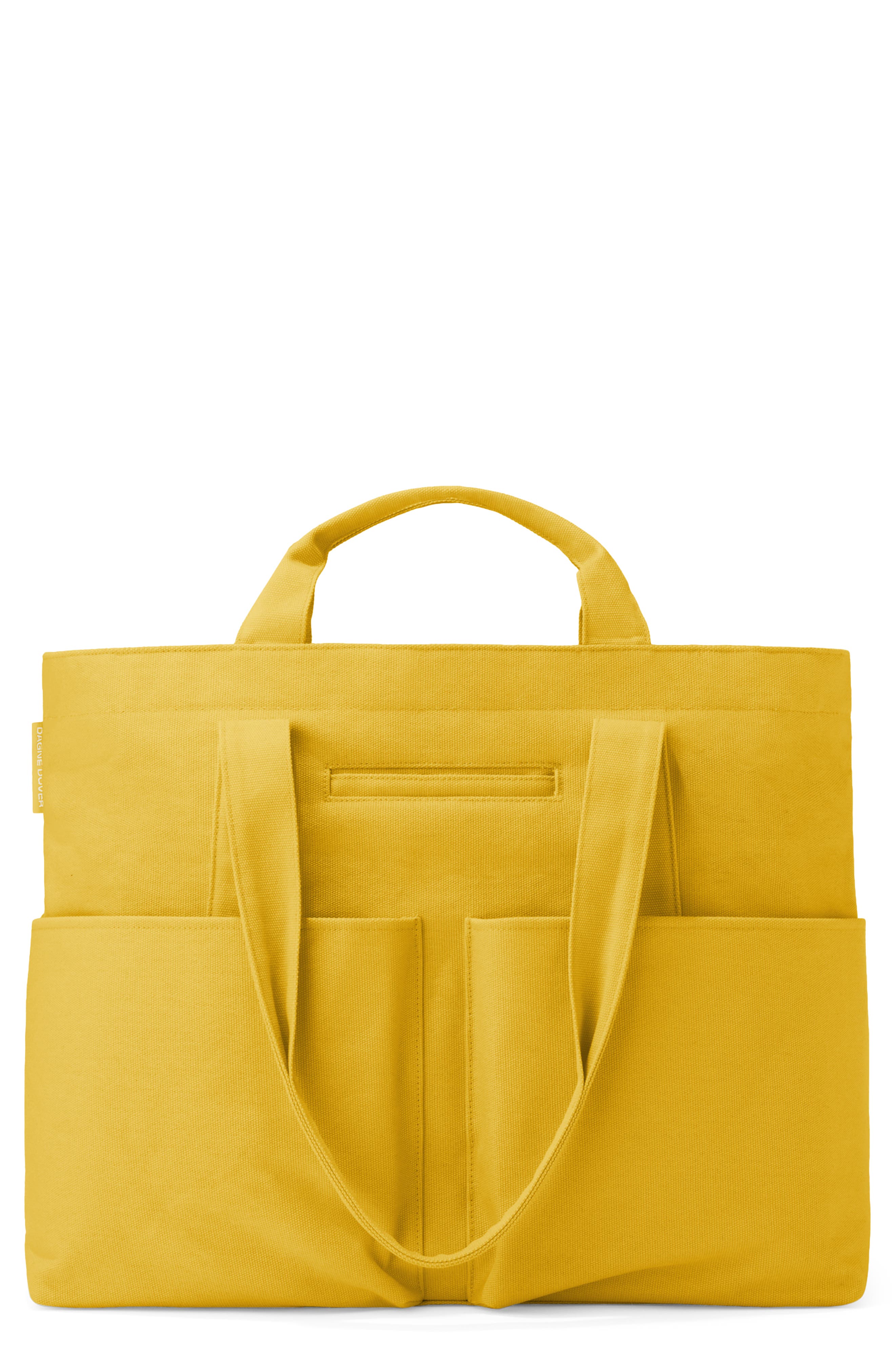 yellow canvas bag