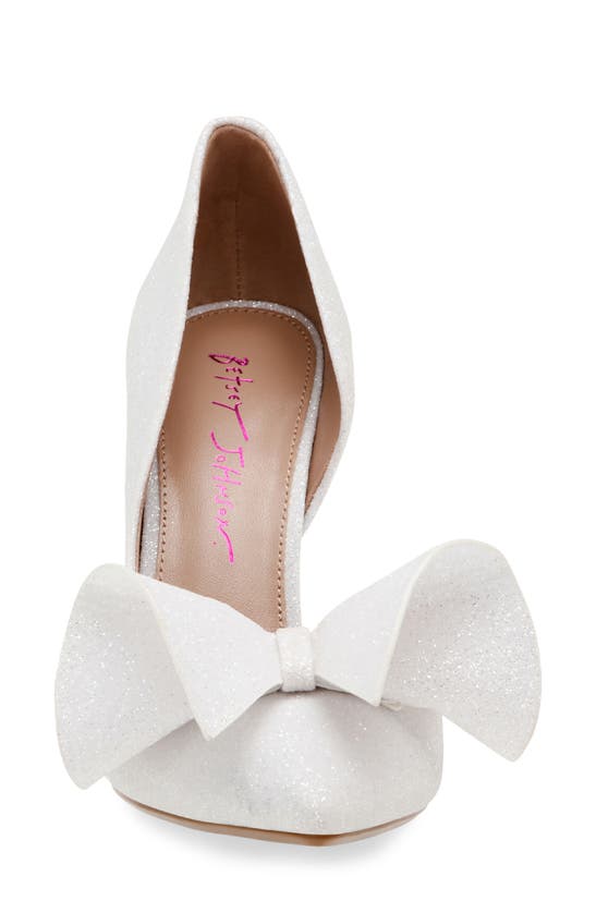 Shop Betsey Johnson Nobble Half D'orsay Pointed Toe Pump In Ivory