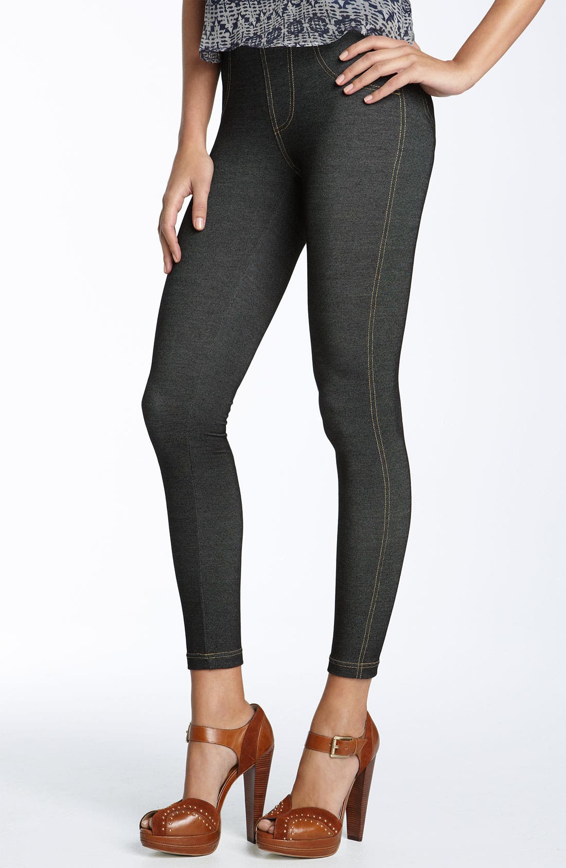 Nordstrom Topstitch Faux Denim Leggings Nordstrom