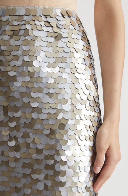 Shop Lafayette 148 New York Hand Placed Paillette Pencil Skirt In Metallic Multi