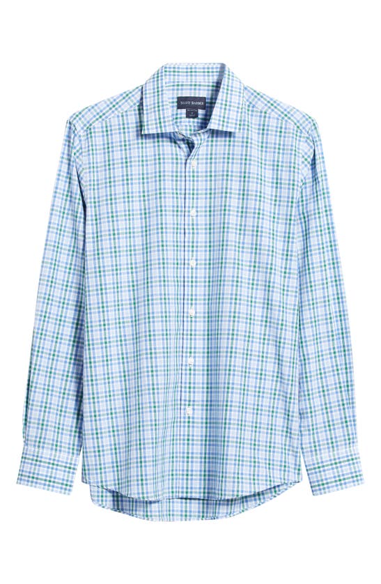 Shop Scott Barber Microdobby Gingham Button-up Shirt In Grass