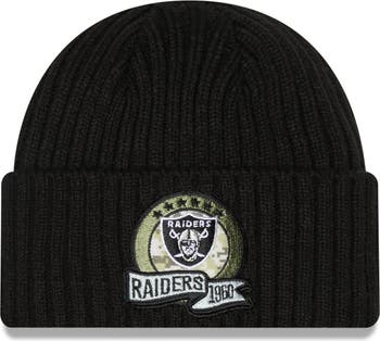 Las Vegas Raiders New Era NFL 2022 Salute To Service Winter Knit Bobble Hat