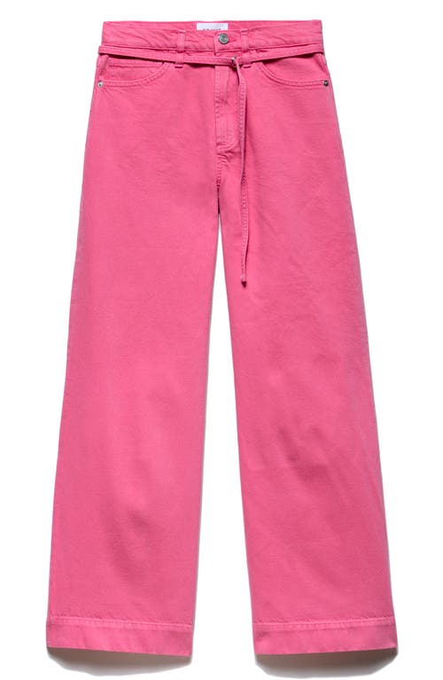 FRAME High Waist Baggy Jeans in Hot Pink