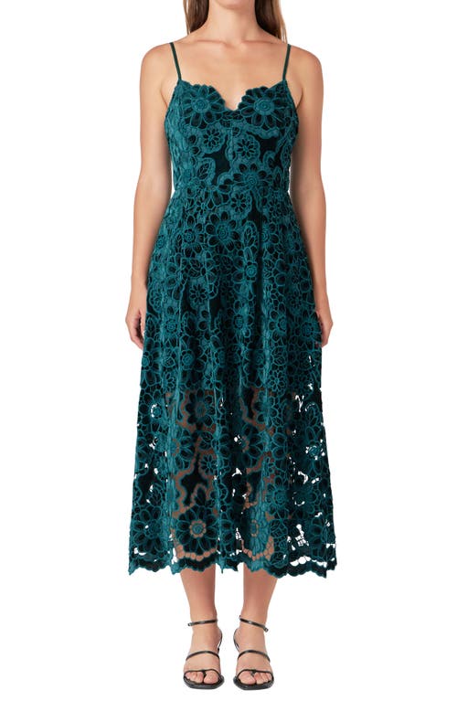 Endless Rose Velvet Lace Midi Dress In Green | ModeSens Endless Rose Velvet Lace Midi Dress In Green | ModeSens