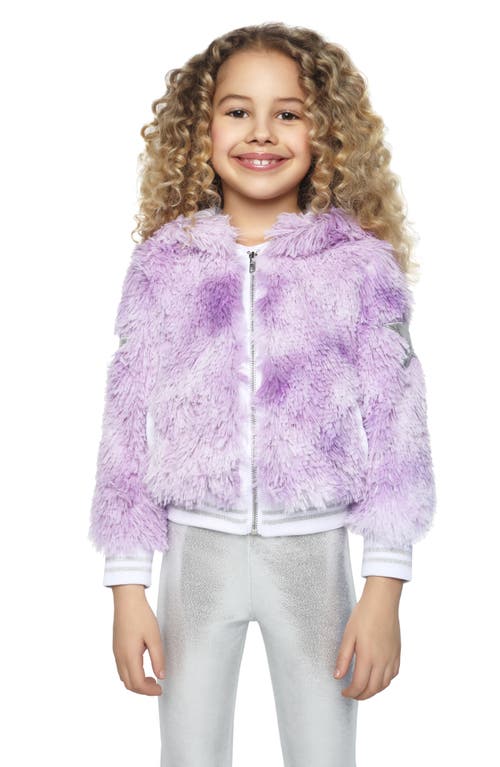 Shop Mia New York Kids' Shag Jacket In Purple