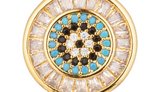 Eye Candy Los Angeles Amanda Cz Heart Linear Drop Earrings In Gold