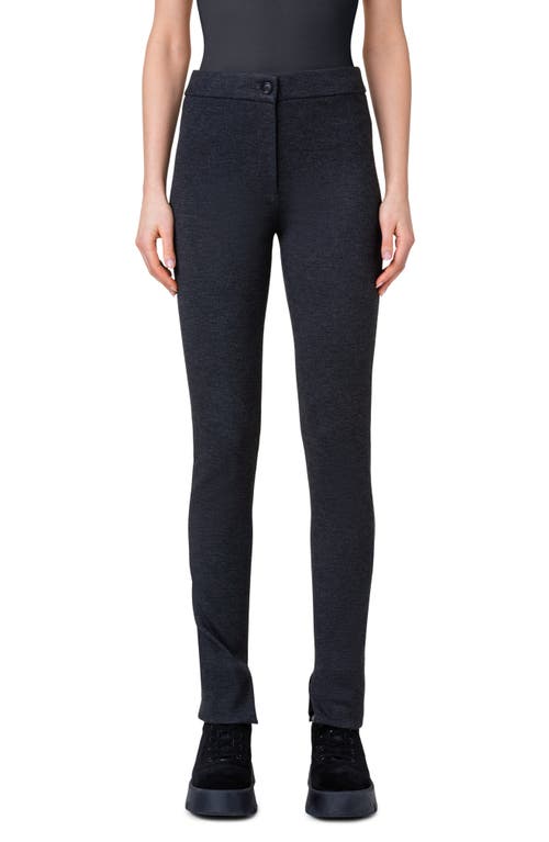 Akris Friatte Slim Stretch Jersey Pants in 183 Charcoal at Nordstrom, Size 6