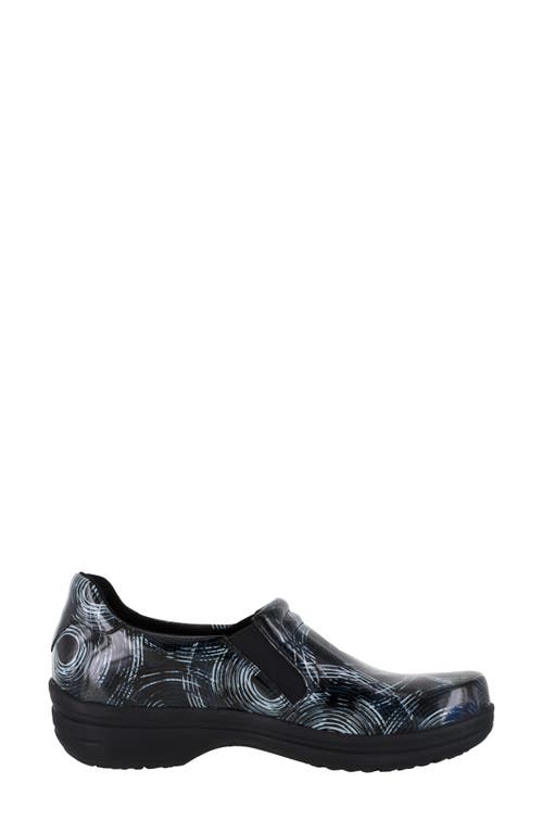 Easy Works By Easy Street Bind Leather Loafer In Black/grey Patent Leather