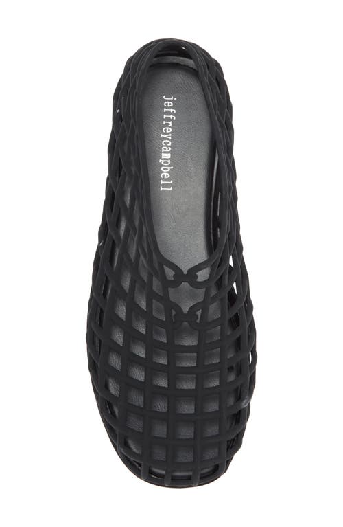Jeffrey Campbell Mimz Caged Slip-on In Black Matte