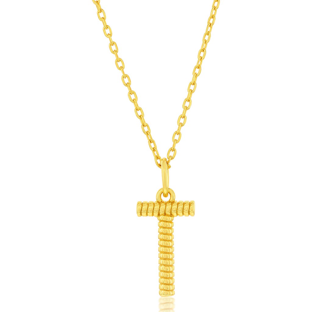 SIMONA SIMONA CROISSANT INITIAL PENDANT NECKLACE