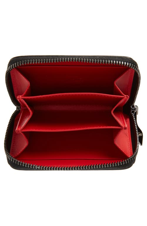 Christian Louboutin Panettone Studded Leather Coin Purse In Black/ultrablack