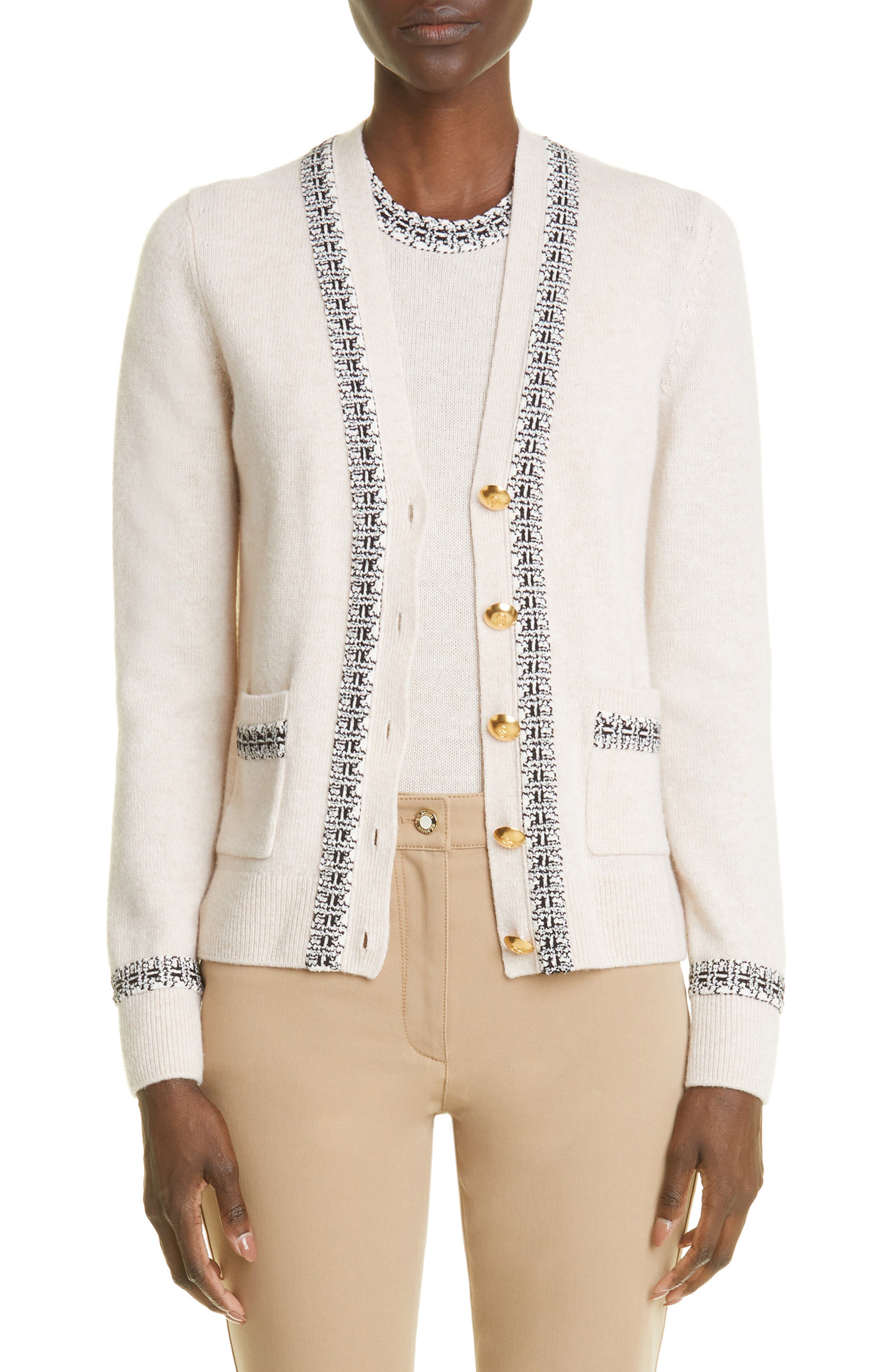 St. John Collection Contrast Trim Wool 