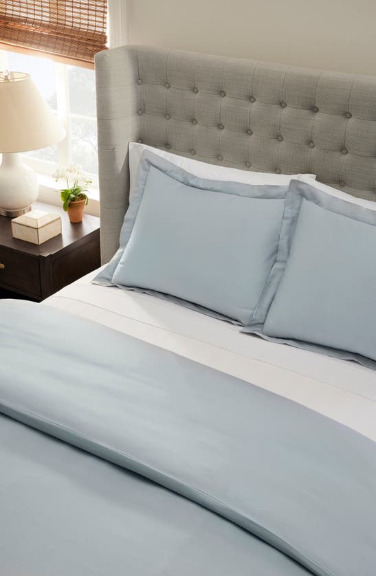 Boll & Branch Percale Hemmed Duvet Cover & Shams Set In Gray