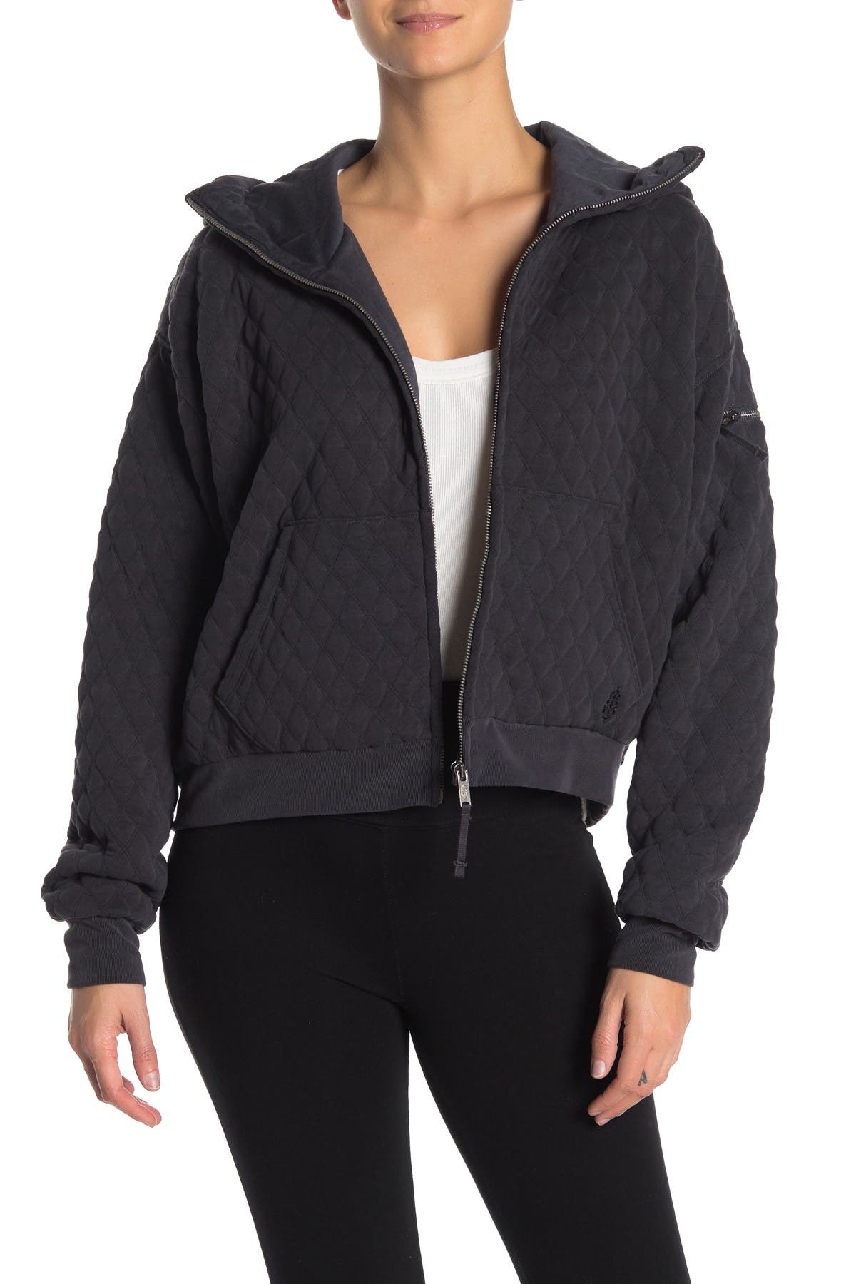 free people zip up hoodie